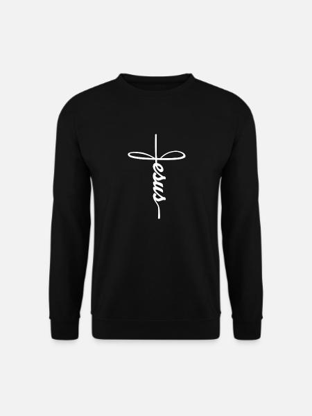 Jesus Kreuz - Christliche Kleidung - Unisex Pullover - Schwarz