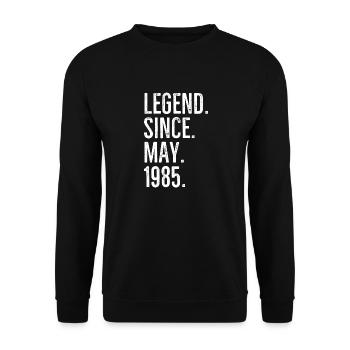 Legend Since May 1985 - Unisex Sweatshirt - black - Front - Alina (178cm) & Michal (187cm)