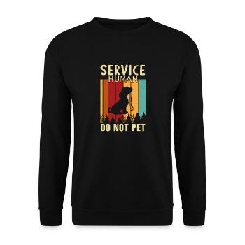 servie humain ne pas caresser - Sweat-shirt Unisexe - noir - Devant - Alina (178cm) & Michal (187cm)