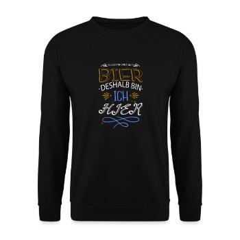 malz feiern trinken haustier kneipensport cool - Unisex Pullover - Schwarz - Vorne - Alina (178cm) & Michal (187cm)