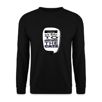 avacato pet cat pet present idea avogato guenon - Unisex Sweatshirt - black - Front - Alina (178cm) & Michal (187cm)