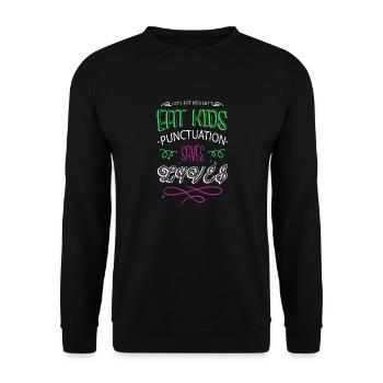 coffeecups blogging christmas article drive funny - Unisex Sweatshirt - black - Front - Alina (178cm) & Michal (187cm)