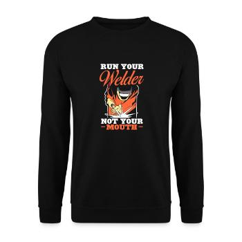 Soudage - Soudeur Love Funny Welding Pun Lover - Sweat-shirt Unisexe - noir - Devant - Alina (178cm) & Michal (187cm)