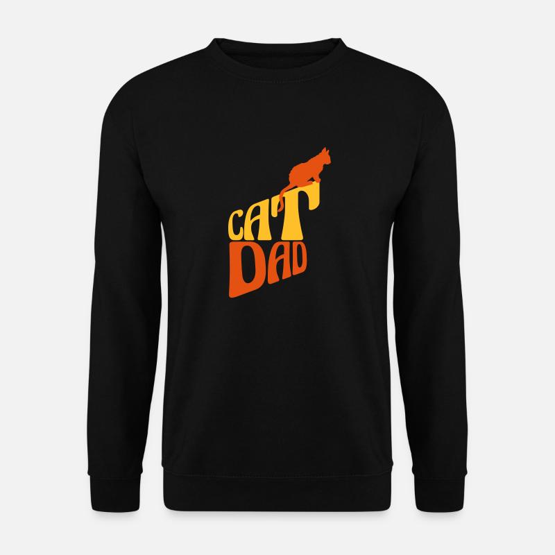 Cat Dad Logo Design - Unisex Pullover - Schwarz