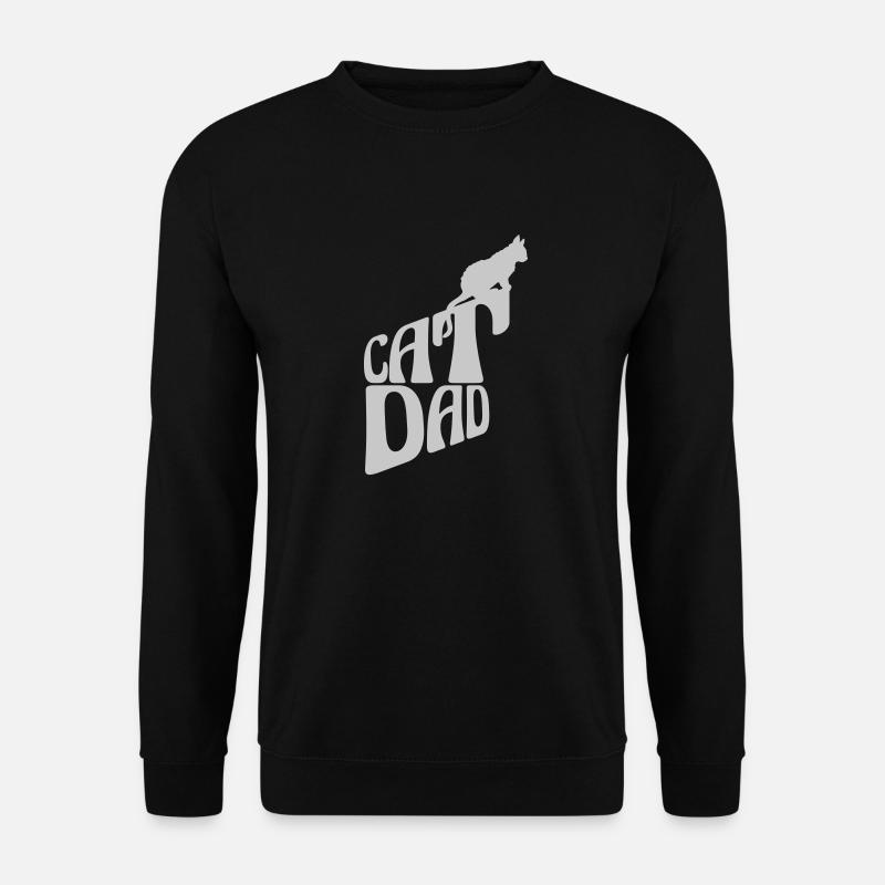 Cat Dad Logo Design - Unisex Sweatshirt - black