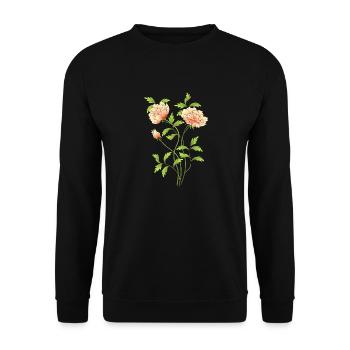 Fleur - Sweat-shirt Unisexe - noir - Devant - Alina (178cm) & Michal (187cm)