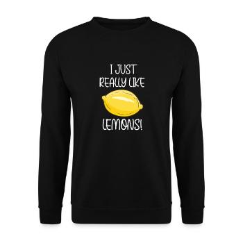 Zitrusfrüchte Sommerlimonade Vitamine - Unisex Pullover - Schwarz - Vorne - Alina (178cm) & Michal (187cm)