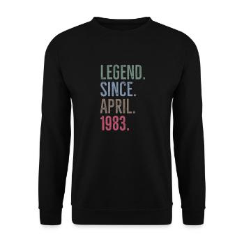 Légende depuis avril 1983 - Sweat-shirt Unisexe - noir - Devant - Alina (178cm) & Michal (187cm)
