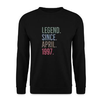 Légende depuis avril 1997 - Sweat-shirt Unisexe - noir - Devant - Alina (178cm) & Michal (187cm)