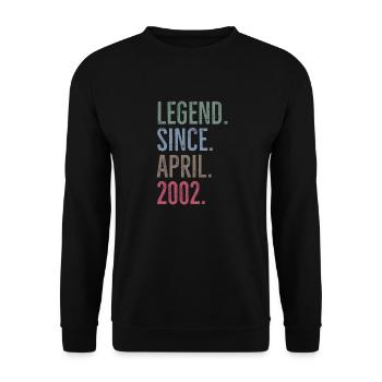 Légende depuis avril 2002 - Sweat-shirt Unisexe - noir - Devant - Alina (178cm) & Michal (187cm)
