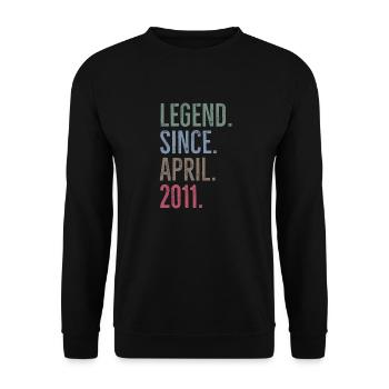 Légende depuis avril 2011 - Sweat-shirt Unisexe - noir - Devant - Alina (178cm) & Michal (187cm)