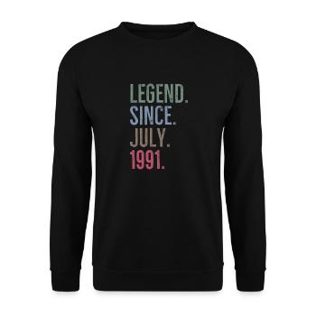 Légende depuis juillet 1991 - Sweat-shirt Unisexe - noir - Devant - Alina (178cm) & Michal (187cm)