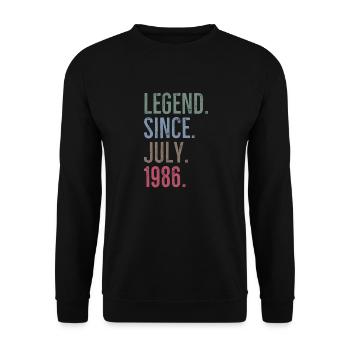 Légende depuis juillet 1986 - Sweat-shirt Unisexe - noir - Devant - Alina (178cm) & Michal (187cm)