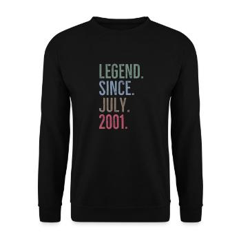 Legende seit Juli 2001 - Unisex Pullover - Schwarz - Vorne - Alina (178cm) & Michal (187cm)