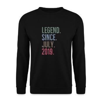 Legend Since July 2019 - Unisex Sweatshirt - black - Front - Alina (178cm) & Michal (187cm)