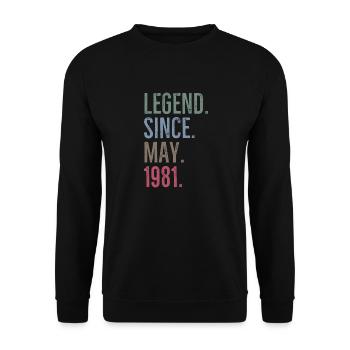 Légende depuis mai 1981 - Sweat-shirt Unisexe - noir - Devant - Alina (178cm) & Michal (187cm)