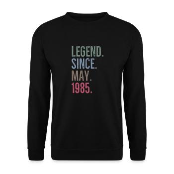 Legend Since May 1985 - Unisex Sweatshirt - black - Front - Alina (178cm) & Michal (187cm)