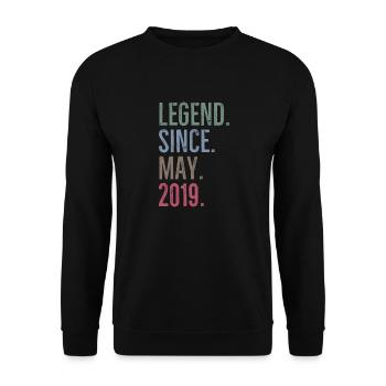 Legend Since May 2019 - Unisex Sweatshirt - black - Front - Alina (178cm) & Michal (187cm)