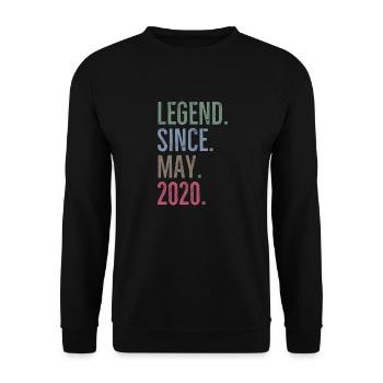 Legend Since May 2020 - Unisex Sweatshirt - black - Front - Alina (178cm) & Michal (187cm)