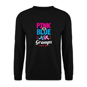 Gramps rose ou bleu vous aime Genre Révéler La fête - Sweat-shirt Unisexe - noir - Devant - Alina (178cm) & Michal (187cm)