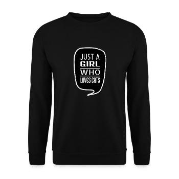 pet lover cat collage tshirts mammal funny sayings - Unisex Sweatshirt - black - Front - Alina (178cm) & Michal (187cm)