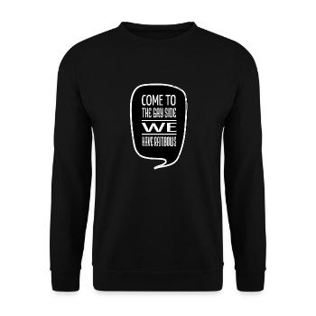 birthday gift idea protest geek pansexual sayings - Unisex Sweatshirt - black - Front - Alina (178cm) & Michal (187cm)