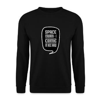 funny quote animal alien spacecraft aesthetic - Unisex Pullover - Schwarz - Vorne - Alina (178cm) & Michal (187cm)