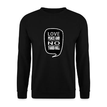 happy fun green peace symbol present child - Unisex Sweatshirt - black - Front - Alina (178cm) & Michal (187cm)