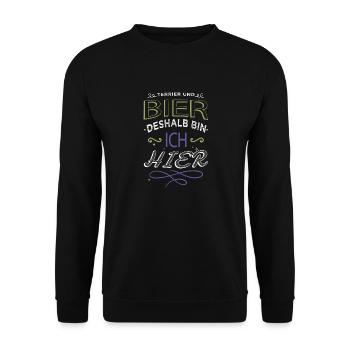 gerste statement kneipe geschenkidee - Unisex Pullover - Schwarz - Vorne - Alina (178cm) & Michal (187cm)