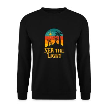 Sea the Light Summer Citation de motivation Tropical - Sweat-shirt Unisexe - noir - Devant - Alina (178cm) & Michal (187cm)