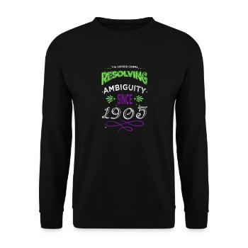 cycling writer literature funny reading happy - Unisex Sweatshirt - black - Front - Alina (178cm) & Michal (187cm)