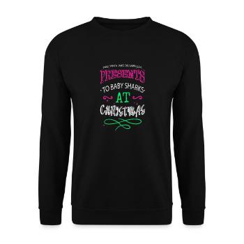 Dinosaurs Computer Bodybuilder Dinosaur Tshirt - Unisex Sweatshirt - black - Front - Alina (178cm) & Michal (187cm)