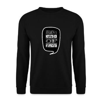 gift idea under the tree dinosaur lover - Unisex Sweatshirt - black - Front - Alina (178cm) & Michal (187cm)