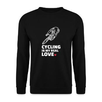 Radfahren, Cycling, Bicycling and Biking - Unisex Pullover - Schwarz - Vorne - Alina (178cm) & Michal (187cm)