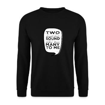coffeecups funny quote literary bday cycling - Unisex Sweatshirt - black - Front - Alina (178cm) & Michal (187cm)