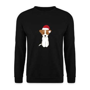 Jack russell Noël - Unisex Pullover - Schwarz - Vorne - Alina (178cm) & Michal (187cm)