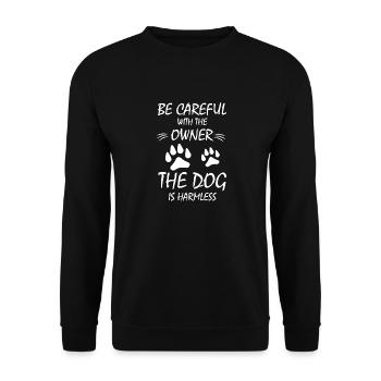 Dog Hund - Unisex Sweatshirt - black - Front - Alina (178cm) & Michal (187cm)