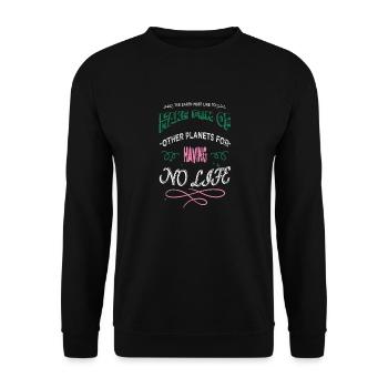 Christmas Celestial Birthday Gift Astrophysics - Unisex Sweatshirt - black - Front - Alina (178cm) & Michal (187cm)