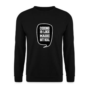 computer scientist present idea father geek - Unisex Pullover - Schwarz - Vorne - Alina (178cm) & Michal (187cm)