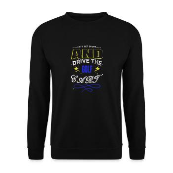 golf club quote golfduvet golfgirl golfcoach - Unisex Pullover - Schwarz - Vorne - Alina (178cm) & Michal (187cm)