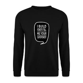 Funny Quote Humor Christmas Pajama Engineering - Unisex Sweatshirt - black - Front - Alina (178cm) & Michal (187cm)