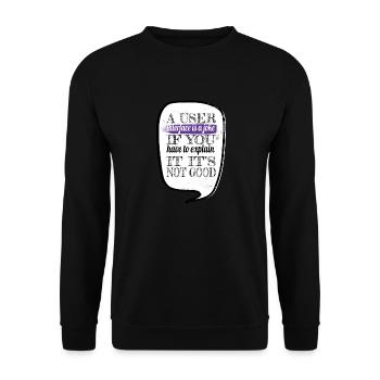 hacker fans bio hack quote birthday present - Unisex Pullover - Schwarz - Vorne - Alina (178cm) & Michal (187cm)