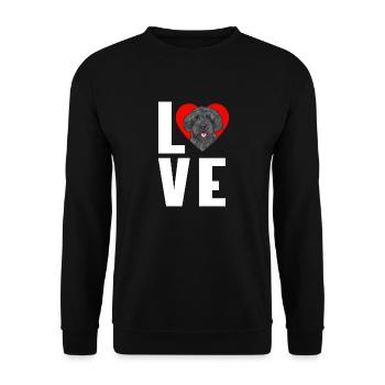 Labradoodle Dog - Unisex Sweatshirt - black - Front - Alina (178cm) & Michal (187cm)