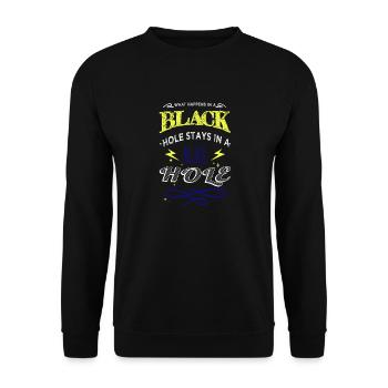 astronomy stuff space travel awesome gift - Unisex Pullover - Schwarz - Vorne - Alina (178cm) & Michal (187cm)