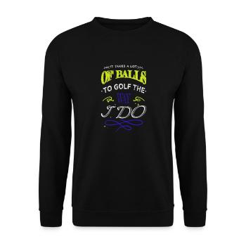 cadeau d’anniversaire génial christiangolf anniversaire - Sweat-shirt Unisexe - noir - Devant - Alina (178cm) & Michal (187cm)