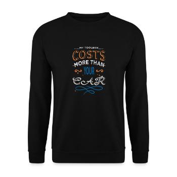 joke auto mechanic airline mechanic gift - Unisex Sweatshirt - black - Front - Alina (178cm) & Michal (187cm)