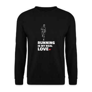J’adore la course - Sweat-shirt Unisexe - noir - Devant - Alina (178cm) & Michal (187cm)