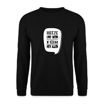geschenk geburtstag weihnachten tier säugetier - Unisex Pullover - Schwarz - Vorne - Alina (178cm) & Michal (187cm)
