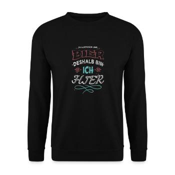 30 geburtstag 50 geburtstag betrunken brauen - Unisex Pullover - Schwarz - Vorne - Alina (178cm) & Michal (187cm)