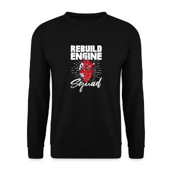 Reconstruire l’équipe de moteurs - Sweat-shirt Unisexe - noir - Devant - Alina (178cm) & Michal (187cm)